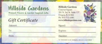 Gift Certificate - Hillside Gardens
